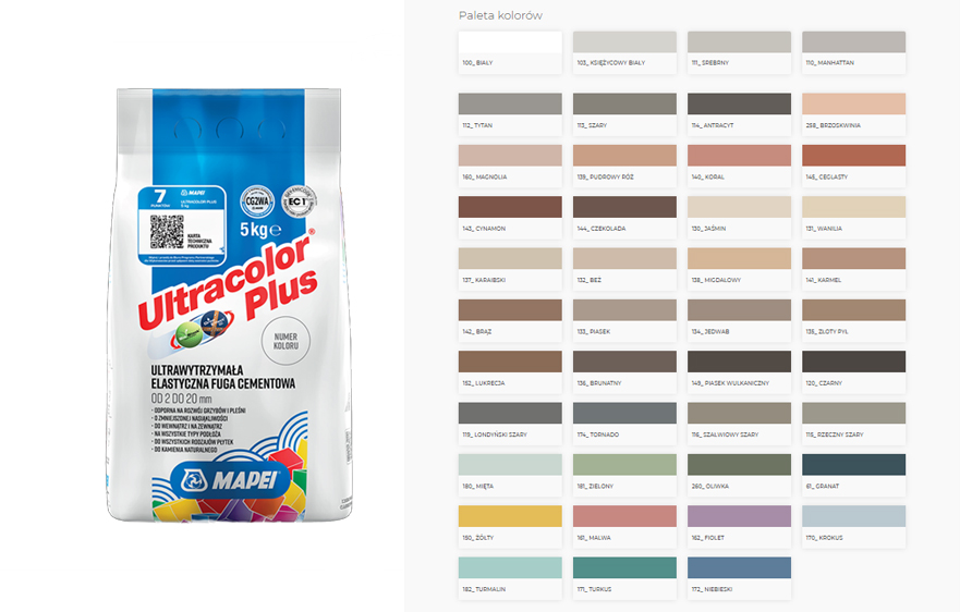 Mapei fuga Ultracolor Plus 2 kg - różne kolory - Sklep MaxLazienki.pl